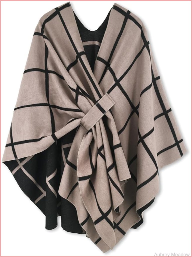 Shawl Wrap Poncho Ruana Cape Open Front Cardigan Soft Cashmere Feel